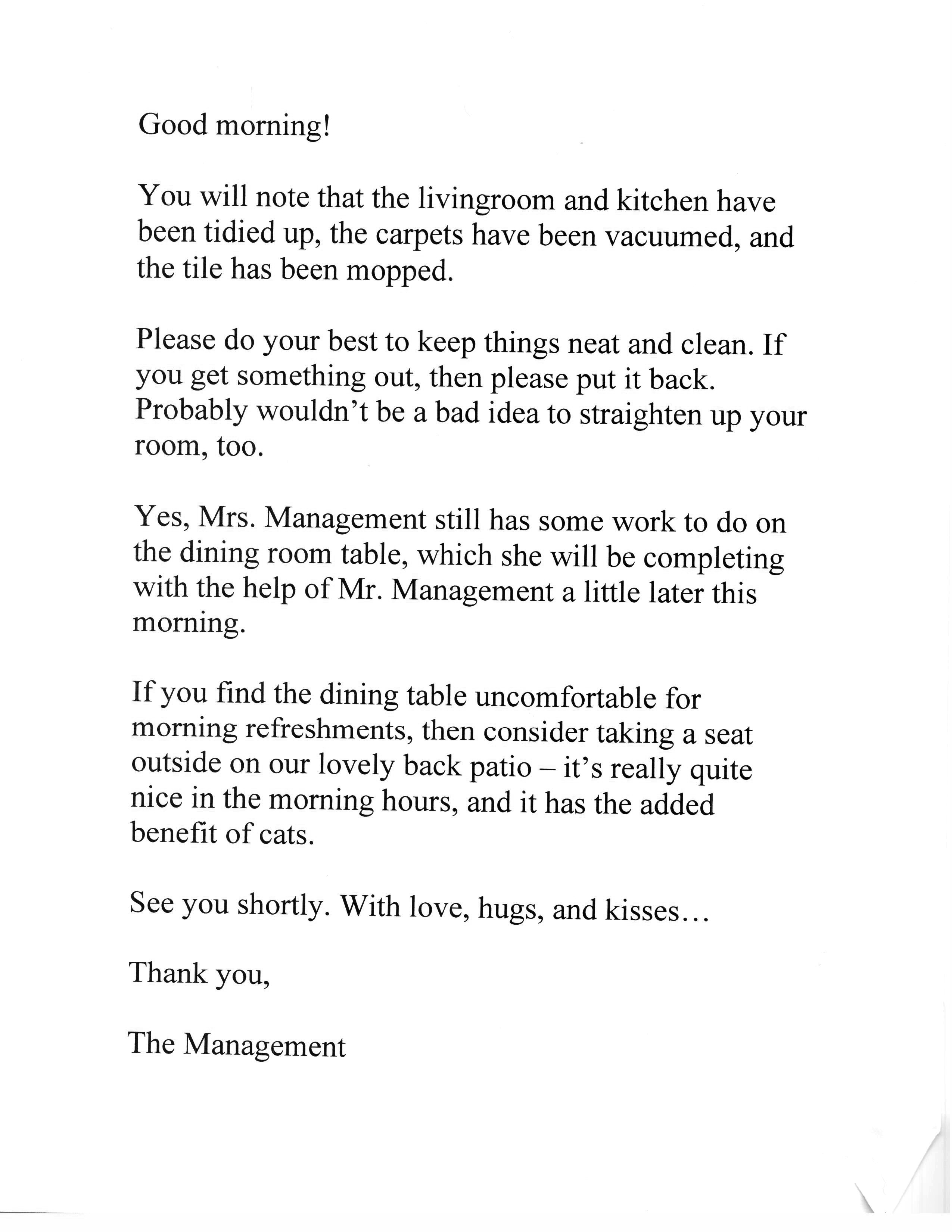 Mr. Management